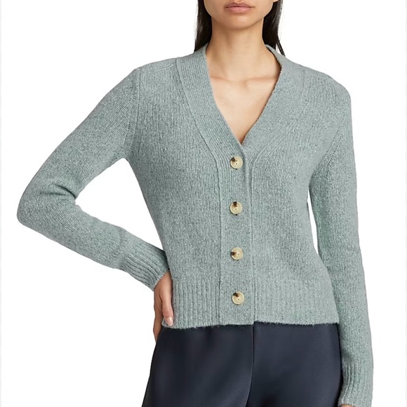 Vince Cashmere Blue Button-Up Cardigan Sweater size XXS - Picture 3 of 14